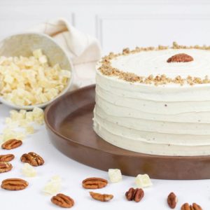 Pastel de queso con piña